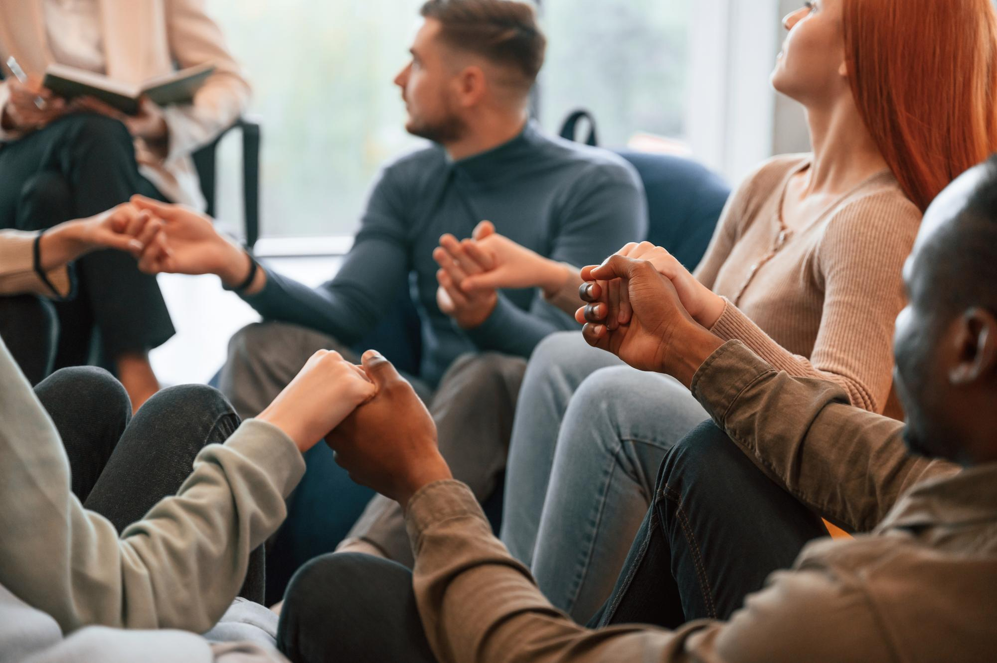 People share their experiences during group therapy at our mental health IOP in Mt. Pleasant, WI.